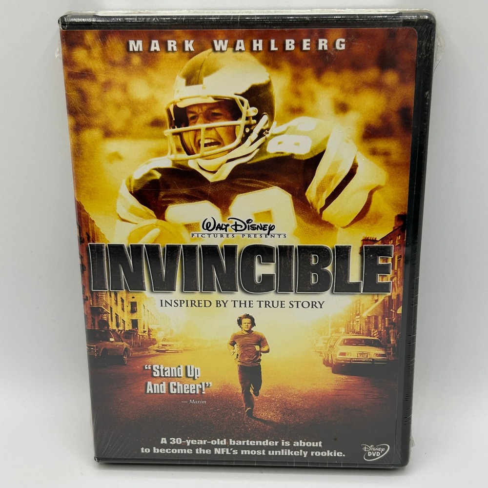 Invincible‎ DVD 2006 Walt Disney Mark Wahlberg Football NEW Movie Sports Drama
